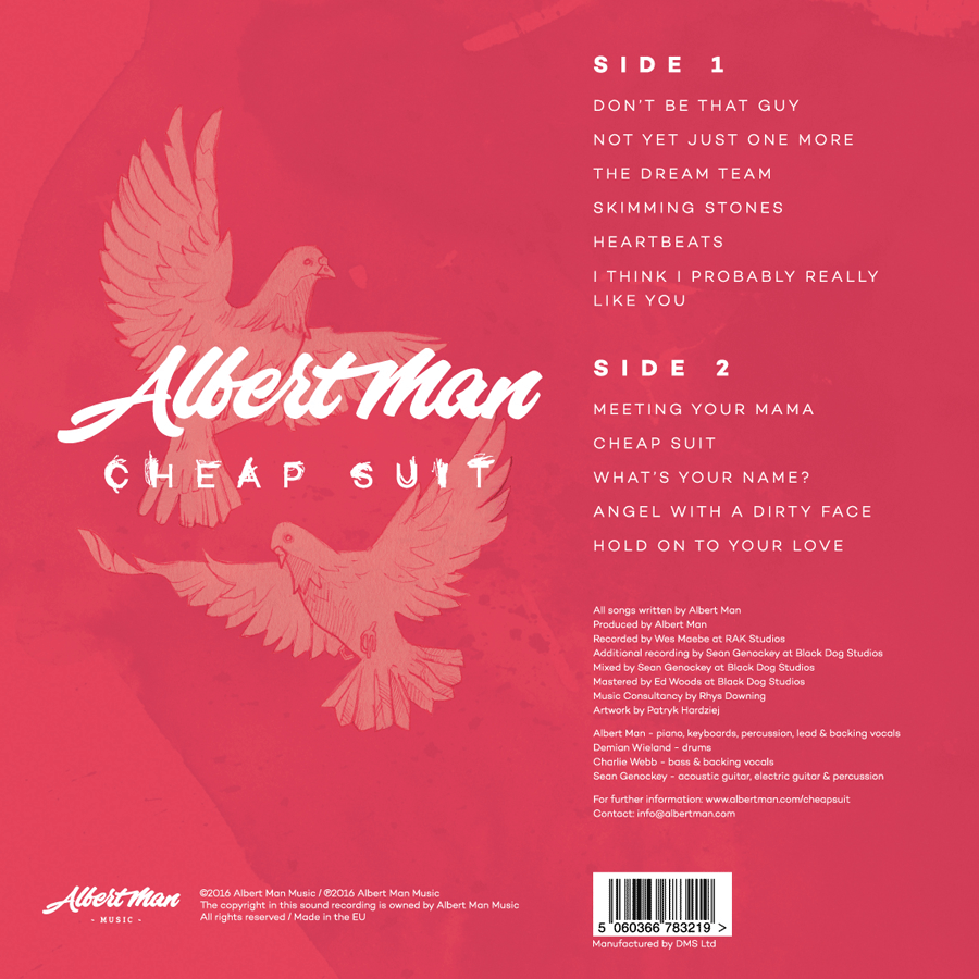 Cheap Suit vinyl back design